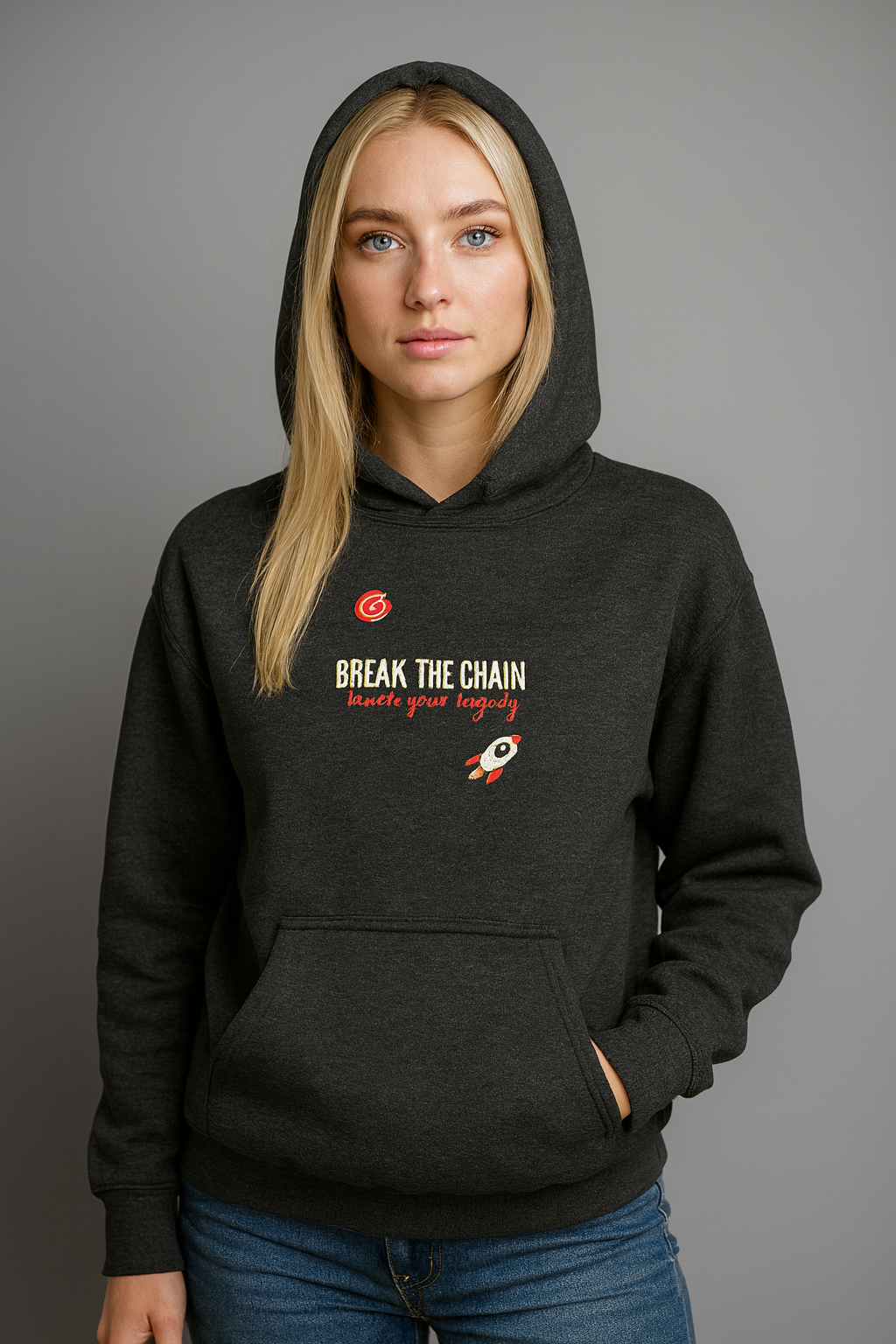 Hoodies Oversized Unisex | Break the Chain Build your Legacy